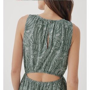 Pact Organic Luxe Cotton Jumpsuit Vintage Garden Green Medium